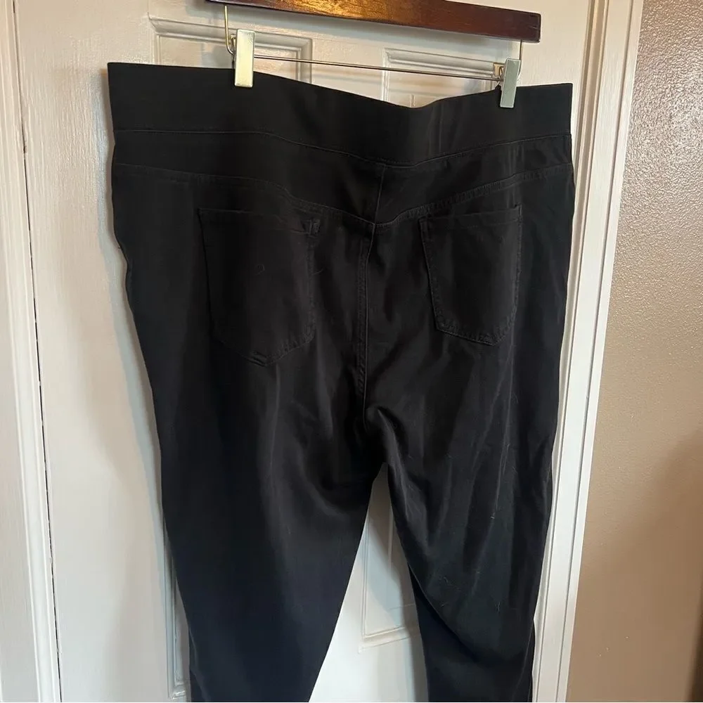 Faded Glory Black Capri Pants with High-Rise Waistband